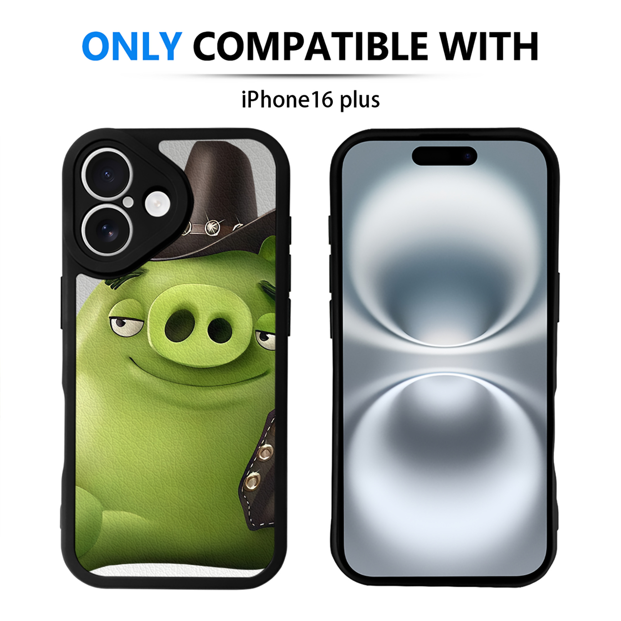 （画像用） Angry Birds アングリーバード 【iPhone 16シリーズ対応】シリコンスマホケース（レザー調） 材質：シリコン